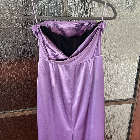 Milly Riva Hammered Lavender Strapless column Gown event dress size 10. NWT - Picture 9 of 10